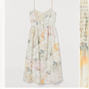 H&M Linen Blend Floral Dress